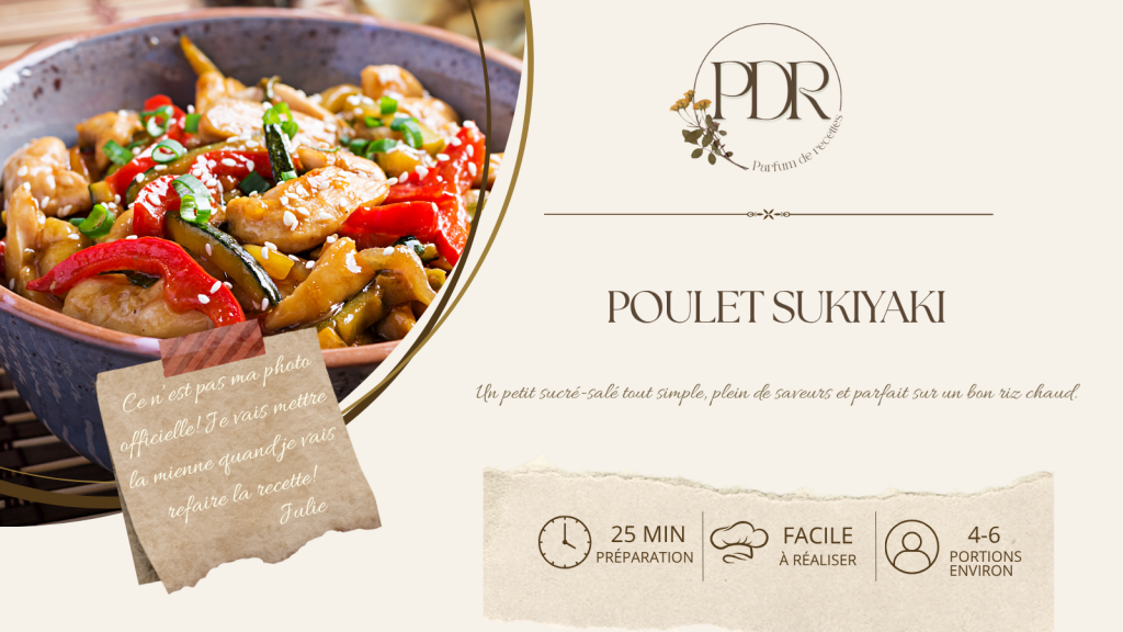 Poulet Sukiyaki