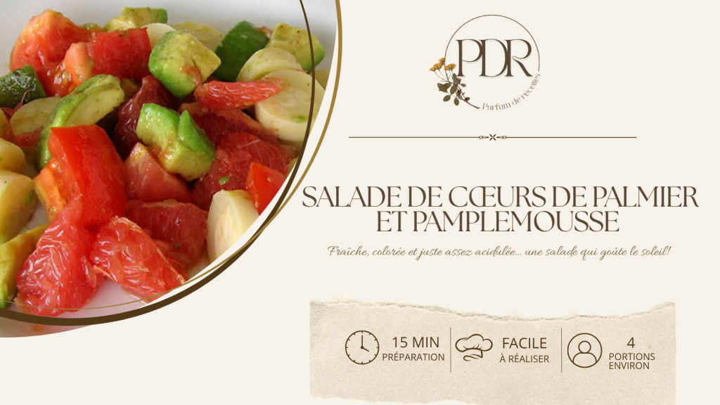 Salade de coeur de palmier et pamplemousse